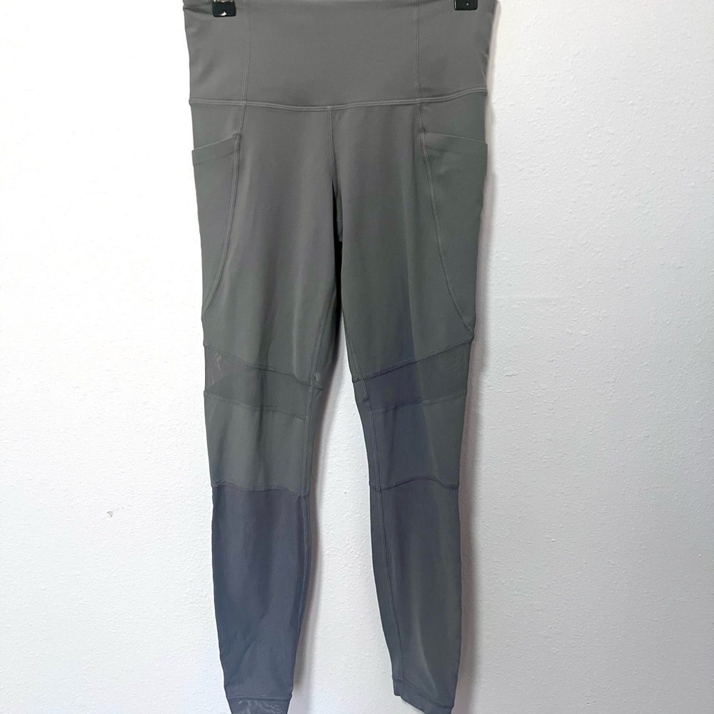 Athleta mesh high waist Gray Leggings XS